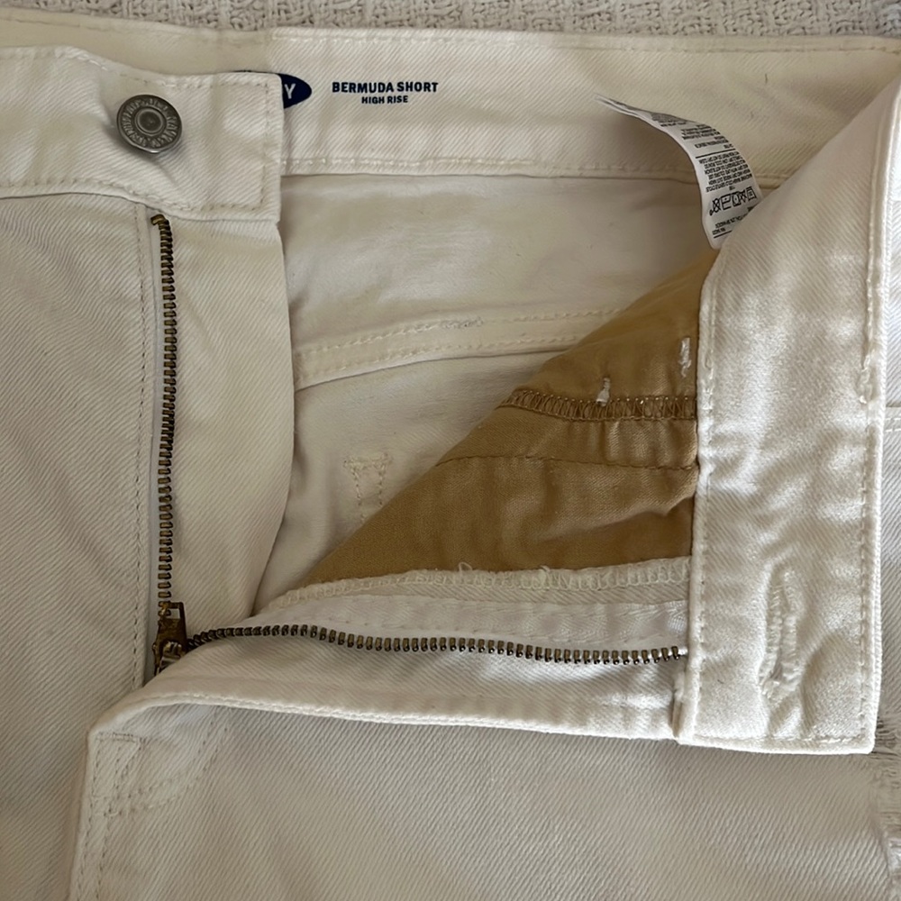 Old Navy White Bermuda Shorts